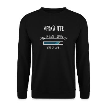 Ausbildung Verkäufer Vertrieb Beruf - Unisex Pullover - Schwarz - Vorne - Alina (178cm) & Michal (187cm)