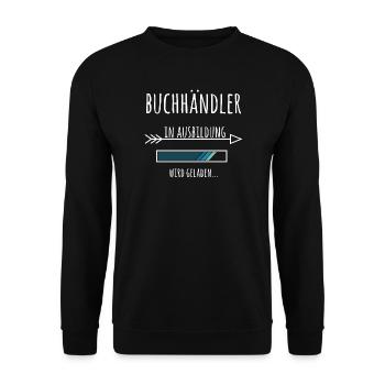 Buchhändler Ausbildung Beruf Bücher Geschenk - Unisex Pullover - Schwarz - Vorne - Alina (178cm) & Michal (187cm)