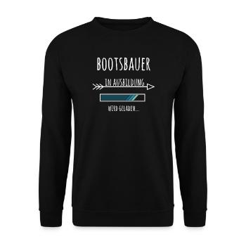 Bootsbauer Boote Ausbildung Beruf - Unisex Pullover - Schwarz - Vorne - Alina (178cm) & Michal (187cm)