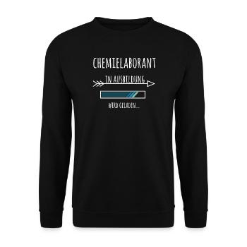 Chemielaborant Ausbildung Beruf Geschenk - Unisex Pullover - Schwarz - Vorne - Alina (178cm) & Michal (187cm)