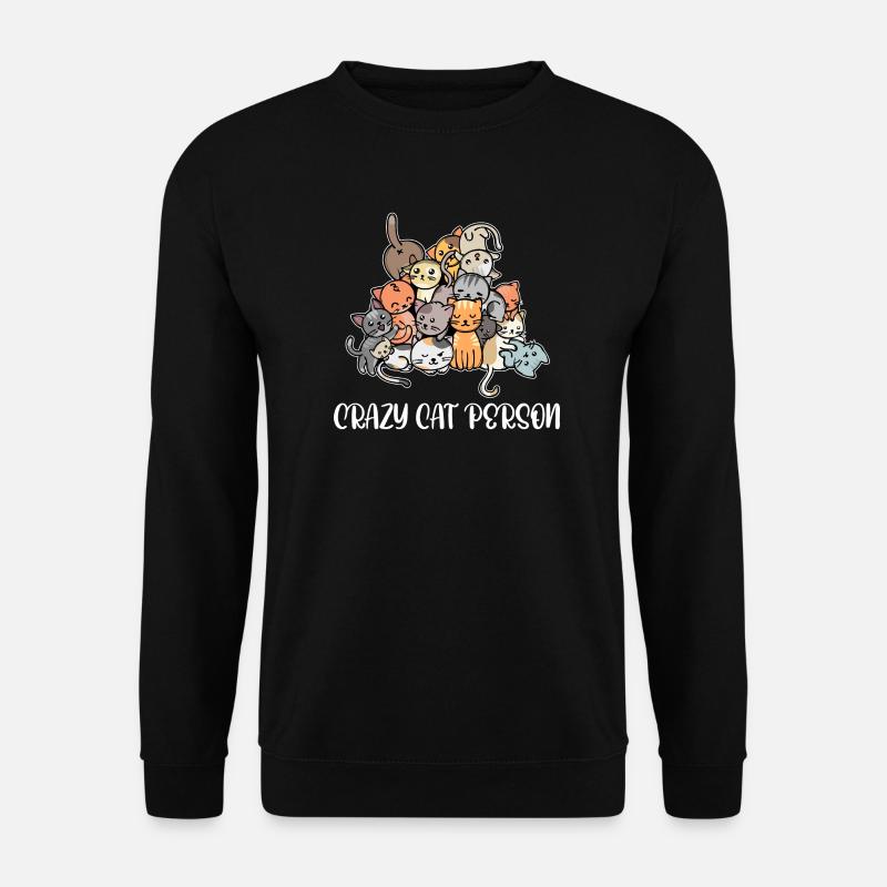 Lieblingstier Katze Haustiere Statement Tiere - Unisex Pullover - Schwarz