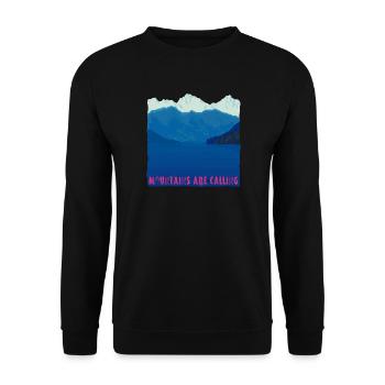 Les montagnes vous appellent | Montagnes et lac - Sweat-shirt Unisexe - noir - Devant - Alina (178cm) & Michal (187cm)