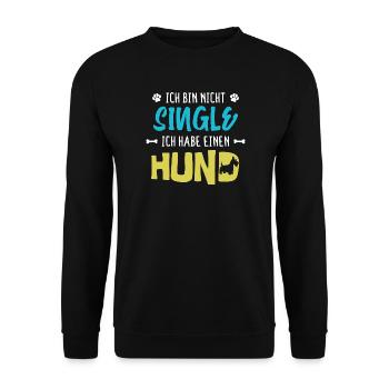 Hund Statement Haustiere Kuscheltier Lieblingstier - Unisex Pullover - Schwarz - Vorne - Alina (178cm) & Michal (187cm)