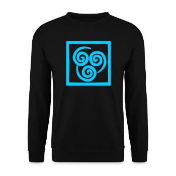 Symbole du vent en carré - Sweat-shirt Unisexe - noir - Devant - Alina (178cm) & Michal (187cm)