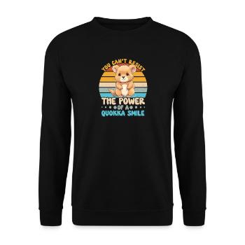 Le pouvoir du quokka : les sourires - Sweat-shirt Unisexe - noir - Devant - Alina (178cm) & Michal (187cm)