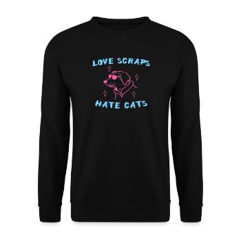Dog Favorite Animal Pets Cat Statement - Unisex Sweatshirt - black - Front - Alina (178cm) & Michal (187cm)