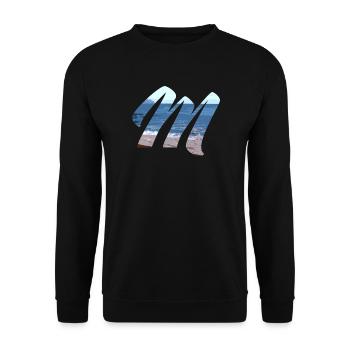 Sea Waves Art Design - Unisex Sweatshirt - black - Front - Alina (178cm) & Michal (187cm)