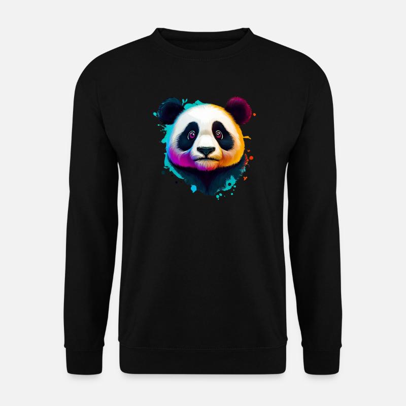 Panda - Unisex Pullover - Schwarz