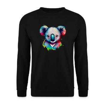 Koala - Unisex Pullover - Schwarz - Vorne - Alina (178cm) & Michal (187cm)