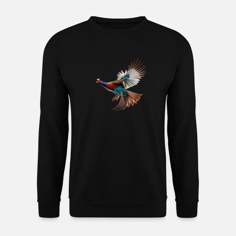 Fasan Geschenk Vogel Natur Tier Rebhuhn Wachtel - Unisex Pullover - Schwarz