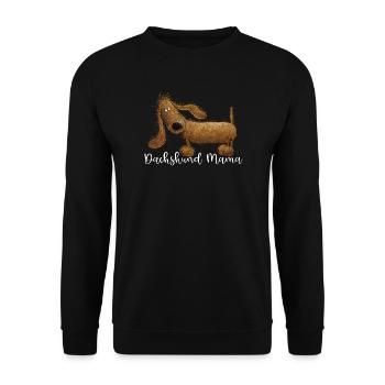 Dachshund Mama Pour la maîtresse teckel - Sweat-shirt Unisexe - noir - Devant - Alina (178cm) & Michal (187cm)