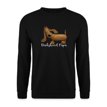 Teckel Papa pour les amateurs de teckels - Sweat-shirt Unisexe - noir - Devant - Alina (178cm) & Michal (187cm)