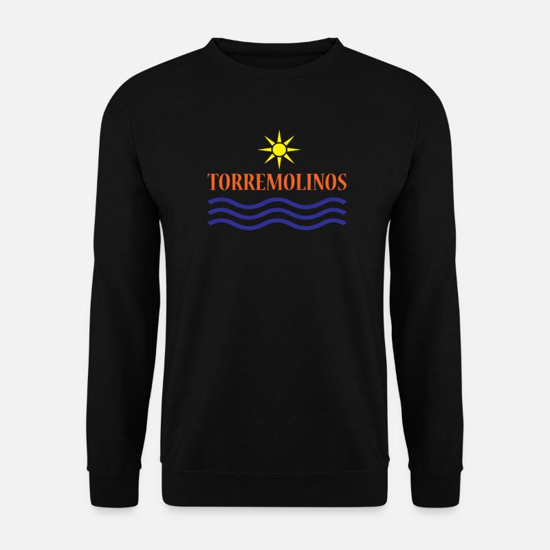 TORREMOLINOS-Sonne Wasser+Text - Unisex Pullover - Schwarz