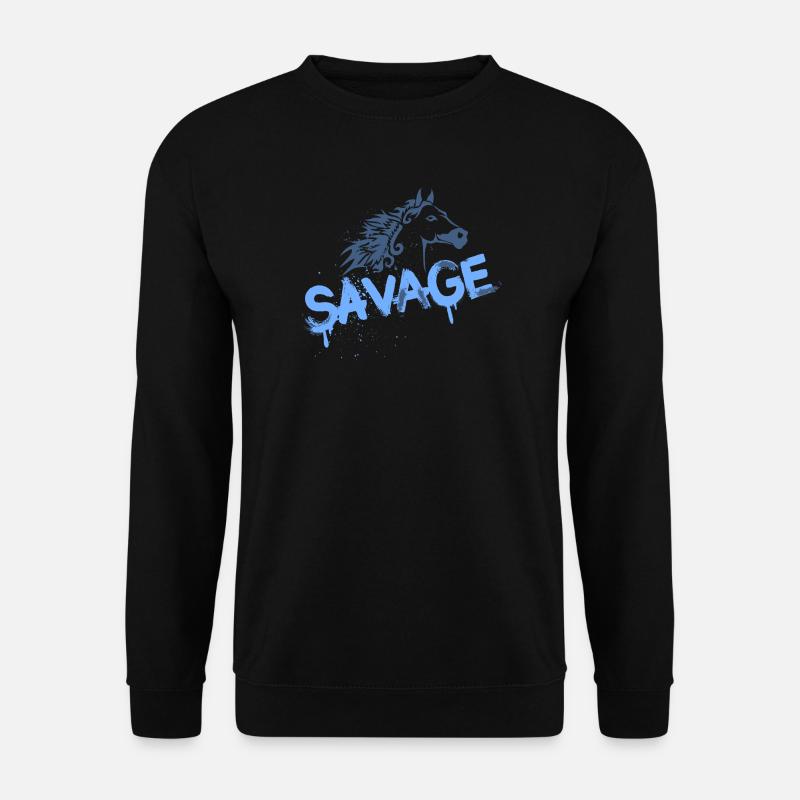 Conception de graffiti de cheval sauvage - Sweat-shirt Unisexe - noir