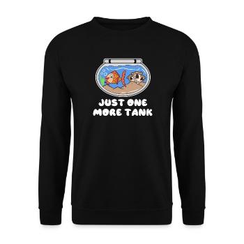 Aquarium Statement Goldfish Pets Stuffed Animal - Unisex Sweatshirt - black - Front - Alina (178cm) & Michal (187cm)