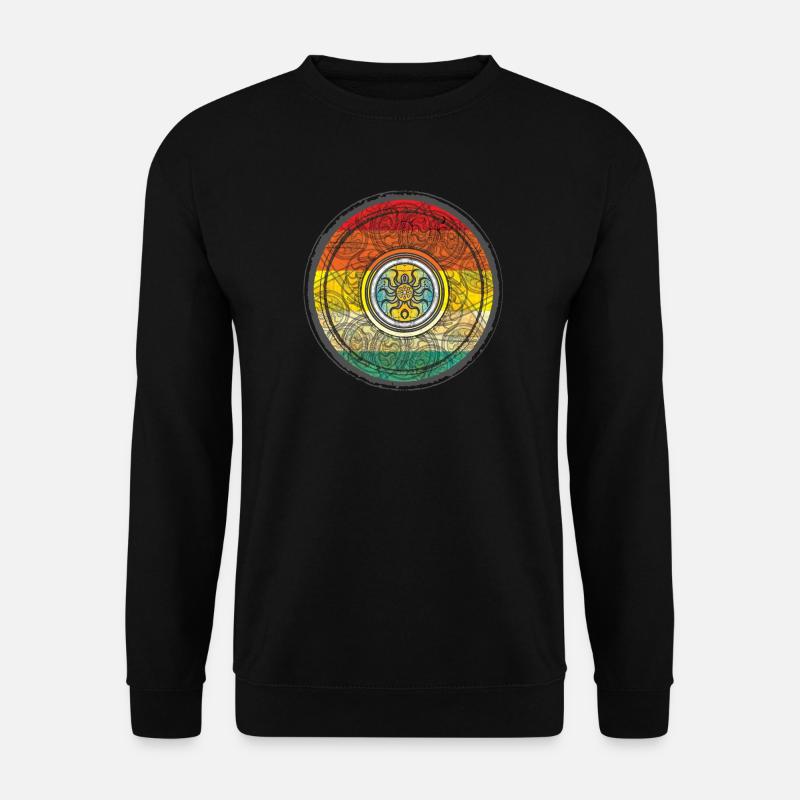 Kaleidoskopische Sonnenmuster Zusammenhang - Unisex Pullover - Schwarz