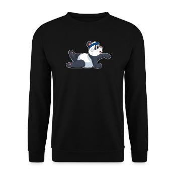 Panda Yoga Fitness Gymnastik - Unisex Pullover - Schwarz - Vorne - Alina (178cm) & Michal (187cm)