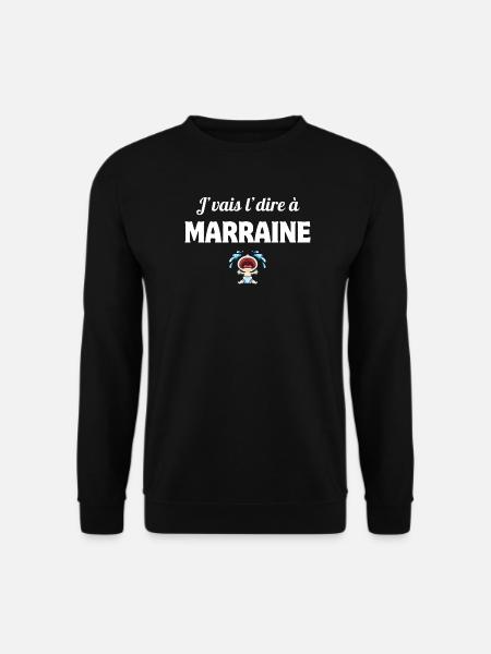 j'vais l'dire, enfant, marraine - Sweat-shirt Unisexe - noir