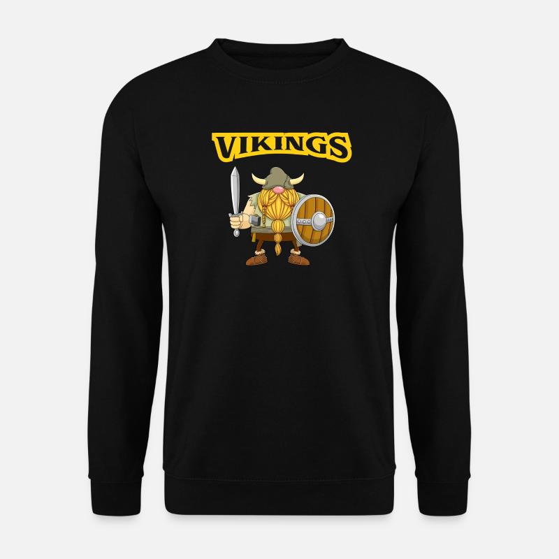 Wikinger, Gnom, Entdecker - Unisex Pullover - Schwarz