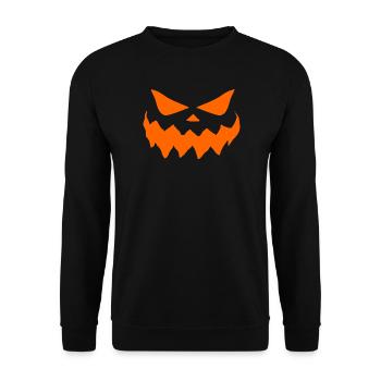 Halloween Gesicht Kostüm Halloweenparty - Unisex Pullover - Schwarz - Vorne - Alina (178cm) & Michal (187cm)