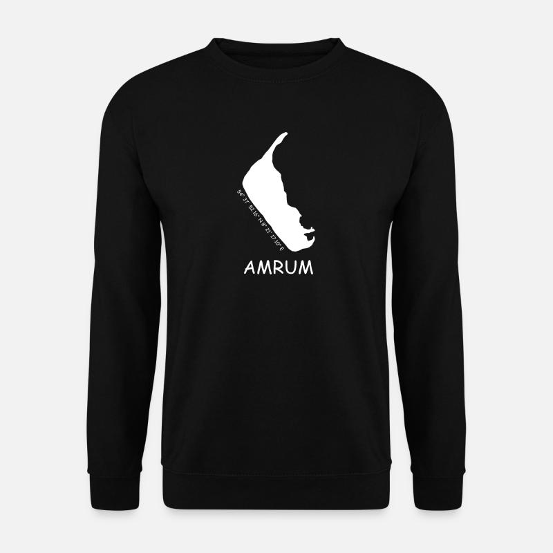 Amrum Koordinaten - Unisex Pullover - Schwarz