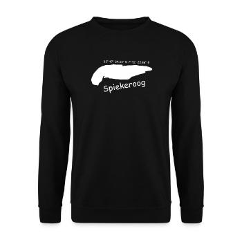 Spiekeroog Koordinaten - Unisex Pullover - Schwarz - Vorne - Alina (178cm) & Michal (187cm)