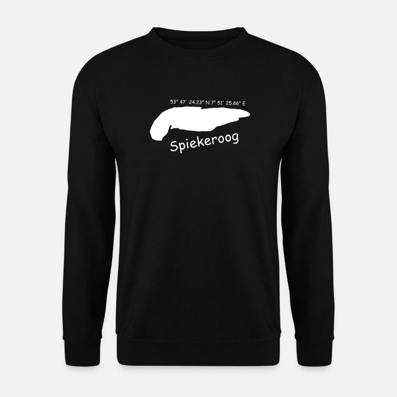 Spiekeroog Koordinaten - Unisex Pullover - Schwarz