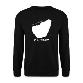 Pellworm Koordinaten - Unisex Pullover - Schwarz - Vorne - Alina (178cm) & Michal (187cm)