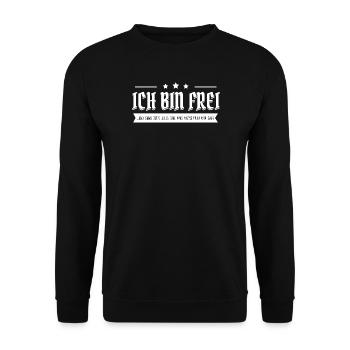 Ruhestand Senior Lustige Spruch Job Lebensabend - Unisex Pullover - Schwarz - Vorne - Alina (178cm) & Michal (187cm)