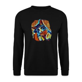 Lukas - Unisex Sweatshirt - black - Front - Alina (178cm) & Michal (187cm)