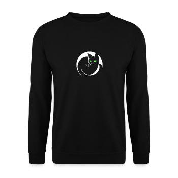 Chat noir élégant - Sweat-shirt Unisexe - noir - Devant - Alina (178cm) & Michal (187cm)
