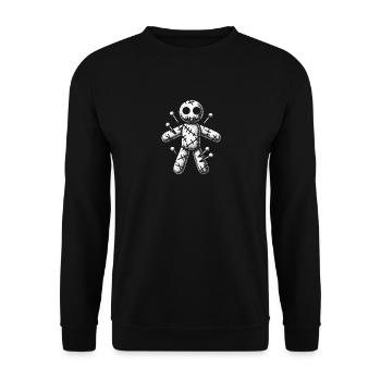 Voodoo Puppe - Unisex Pullover - Schwarz - Vorne - Alina (178cm) & Michal (187cm)