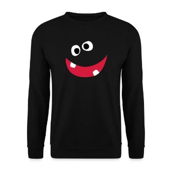 Lachen Monster Zombie Zähne Kinder Halloween - Unisex Pullover - Schwarz - Vorne - Alina (178cm) & Michal (187cm)
