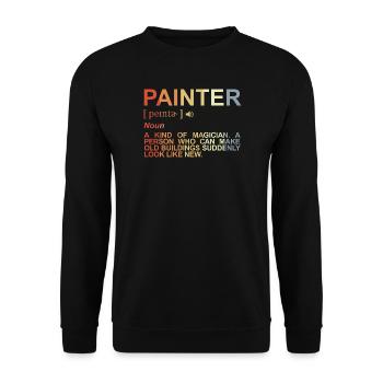 Begriff Maler Lackierer - Unisex Pullover - Schwarz - Vorne - Alina (178cm) & Michal (187cm)
