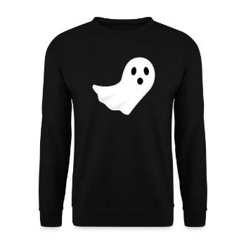 Ghost Halloween Night Ghost Spooky - Unisex Sweatshirt - black - Front - Alina (178cm) & Michal (187cm)