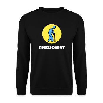 retirement senior saying retirement freedom - Unisex Sweatshirt - black - Front - Alina (178cm) & Michal (187cm)