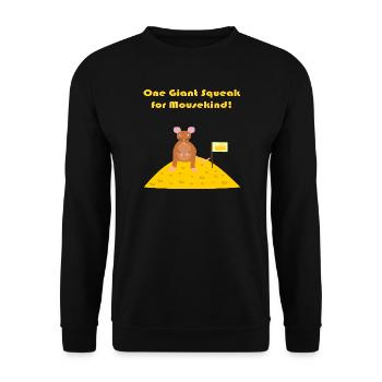 mouse on the moon Funny Sci Fi Fantasy Art - Unisex Sweatshirt - black - Front - Alina (178cm) & Michal (187cm)