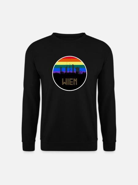 Wien Regebogen Skyline - Unisex Pullover - Schwarz