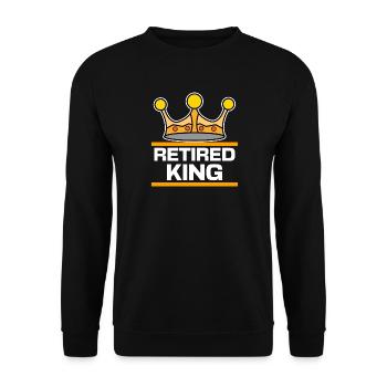 Retiree Senior Leisure Farewell - Unisex Sweatshirt - black - Front - Alina (178cm) & Michal (187cm)