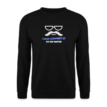 Ruhestand Pensionist Statement Lebensabend Senior - Unisex Pullover - Schwarz - Vorne - Alina (178cm) & Michal (187cm)