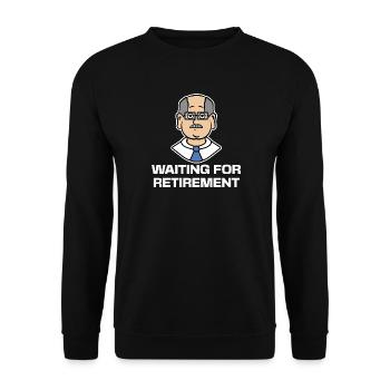 Pension Retraite Déclaration Pensionné Liberté - Sweat-shirt Unisexe - noir - Devant - Alina (178cm) & Michal (187cm)