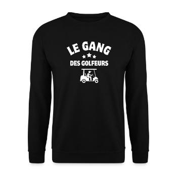 golf, golfeur, fan de golf - Sweat-shirt Unisexe - noir - Devant - Alina (178cm) & Michal (187cm)