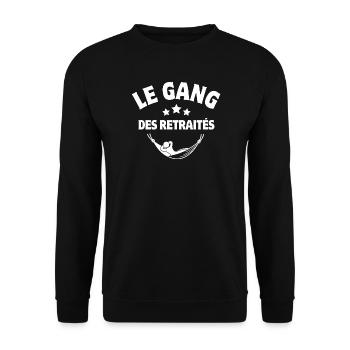 retraité, je suis retraité, enfin retraité - Sweat-shirt Unisexe - noir - Devant - Alina (178cm) & Michal (187cm)