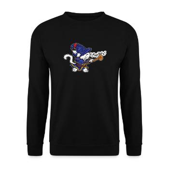 Sorcerer cat in enchantment - Unisex Sweatshirt - black - Front - Alina (178cm) & Michal (187cm)