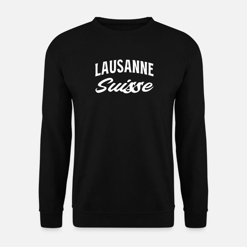 Lausanne Suisse Script - Unisex Sweatshirt - black