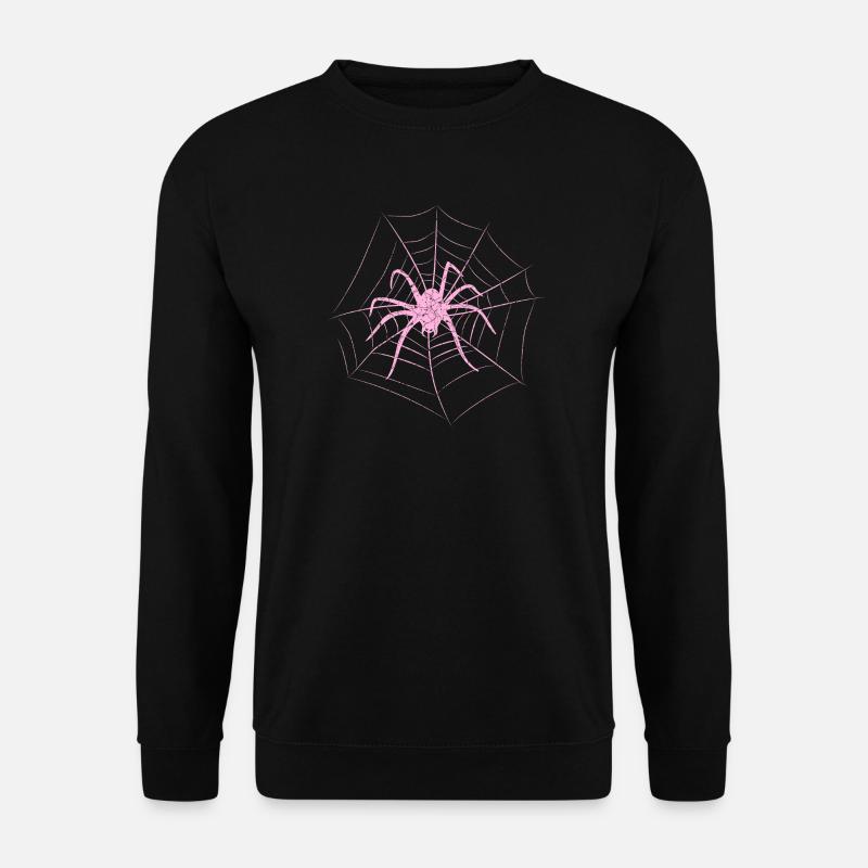 Spinne im Netz Halloween - Unisex Pullover - Schwarz