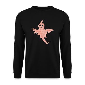 Geist Halloween - Unisex Pullover - Schwarz - Vorne - Alina (178cm) & Michal (187cm)