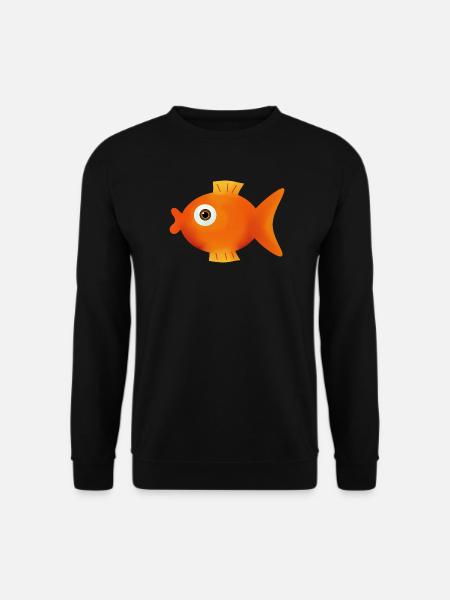 Fisch Comic Goldfische lustiges Geschenk - Unisex Pullover - Schwarz