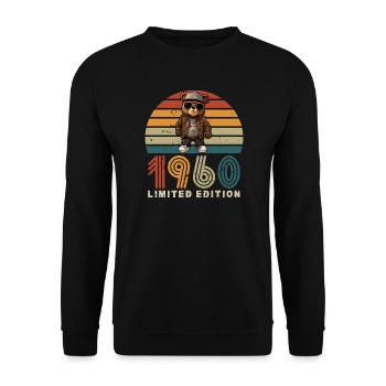 Edition Limitée Anniversaire des Années 1960 Vintage Rétro - Sweat-shirt Unisexe - noir - Devant - Alina (178cm) & Michal (187cm)