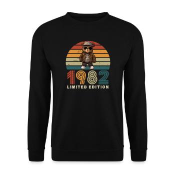 Édition limitée 1982 année de construction anniversaire rétro - Sweat-shirt Unisexe - noir - Devant - Alina (178cm) & Michal (187cm)